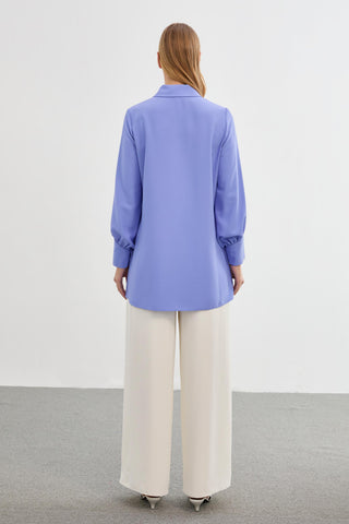 Brooch Detail Blouse Lavender Blouse/Shirt 0095