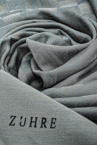 Monogram Desenli Seher Mint Şal 0106
