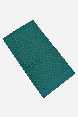 Monogram Patterned Dawn Emerald Shawl 0106