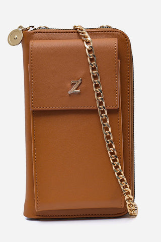 Zincir Askılı Camel Cüzdan 011