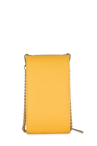 Minimal Zincir Çapraz Askılı Sarı Çanta 0322