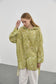 Hooded, Button-Front, Olive Green Tunic 1448