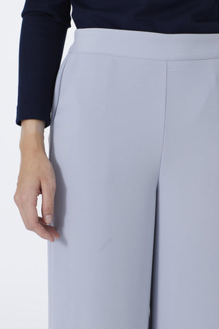 Wide Leg Fabric Grey Trousers 0013