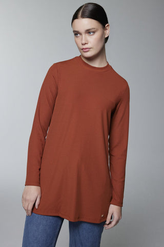 Bisiklet Yaka Fitilli Uzun Kollu Içlik