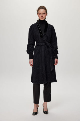 Şal Yaka Taş Detaylı