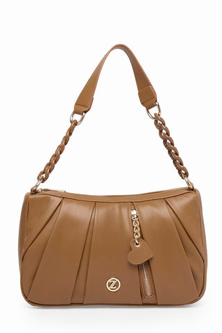 Gathered Detail Tan Bag 0031