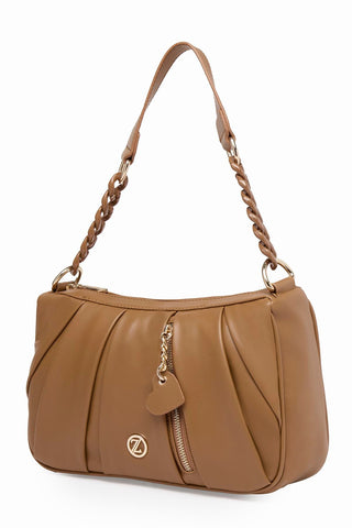 Gathered Detail Tan Bag 0031