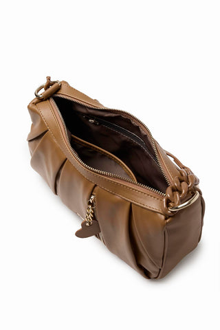 Gathered Detail Tan Bag 0031