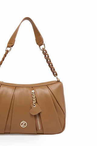 Gathered Detail Tan Bag 0031