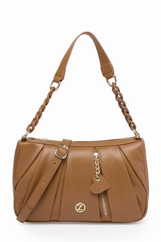 Gathered Detail Tan Bag 0031