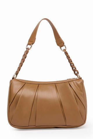 Gathered Detail Tan Bag 0031