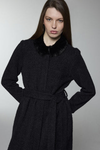 Kürk Detaylı Kuşaklı