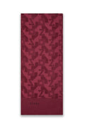 Geometrik Desenli Bordo Şal 0034