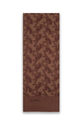 Geometrik Desenli Kahve Şal 0034