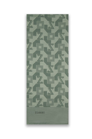 Geometrik Desenli Haki Şal 0034