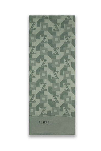 Geometrik Desenli Haki Şal 0034