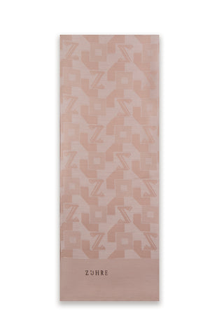Geometrik Desenli Latte Şal 0034