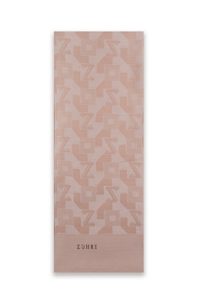 Geometrik Desenli Latte Şal 0034