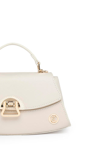 Cream Bag with Lock Detail 0037