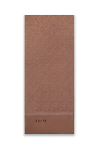 Monogram Patterned 0053 Mocha Scarf 0052