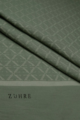 Monogram Patterned 0053 Khaki Scarf 0052
