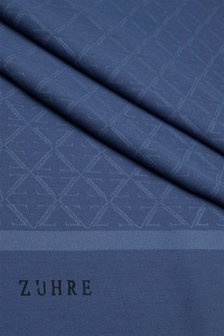 Monogram Desenli  0053 Indigo Şal 0053