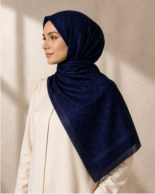 Monogram Desenli  0053 Lacivert Şal 0053