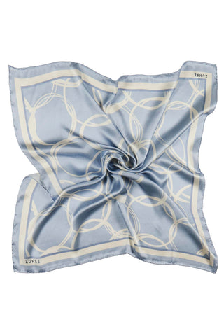 Halka Desenli Twill Ipek V8 Eşarp 0091