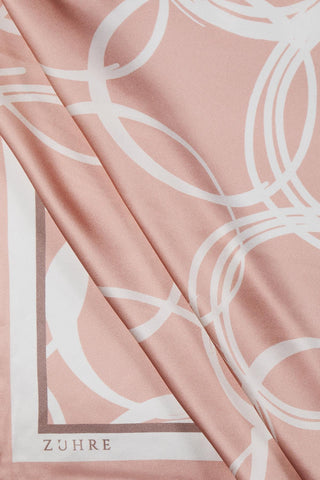 Halka Desenli Twill Ipek