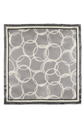 Halka Desenli Twill Ipek V12 Eşarp 0091