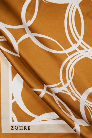 Halka Desenli Twill Ipek