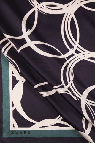 Halka Desenli Twill Ipek