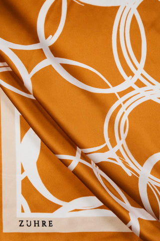 Halka Desenli Twill Ipek V13 Eşarp 0091