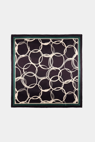 Halka Desenli Twill Ipek V25 Eşarp 0091