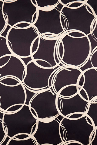 Halka Desenli Twill Ipek V25 Eşarp 0091