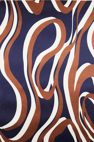 Dalga Desenli Ipek/saten V9 Eşarp 0092