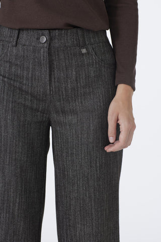 Beli Lastikli Geniş Paça Kahve Pantolon 0136