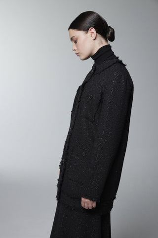 Tweed Dokulu Cep Detaylı