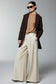 Double-Breasted Brown Jacket with Belt Detail 0170