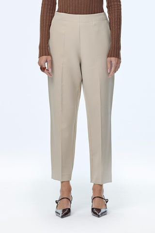 Elastic Waist Cigarette Mink Trousers 0199