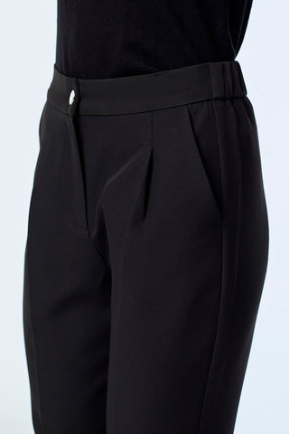 Yüksek Bel Kumaş Siyah Pantolon 0200