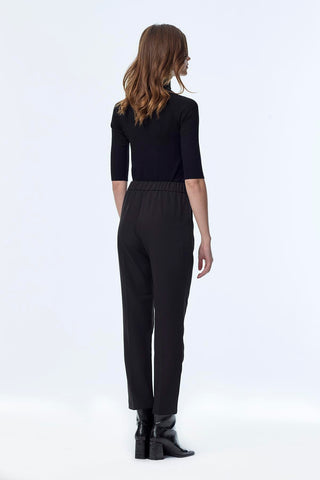 Yüksek Bel Kumaş Siyah Pantolon 0200