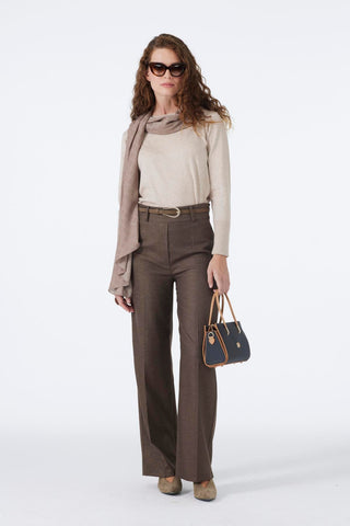Mink Trousers with Belt Detail 0210