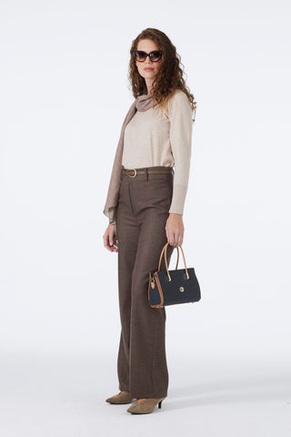 Mink Trousers with Belt Detail 0210