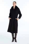 Hooded Jacket with Belt Detail, Ready to Wear, Black/Brown, Ready to Wear 0221