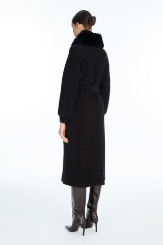 Hooded Jacket with Belt Detail, Ready to Wear, Black/Brown, Ready to Wear 0221