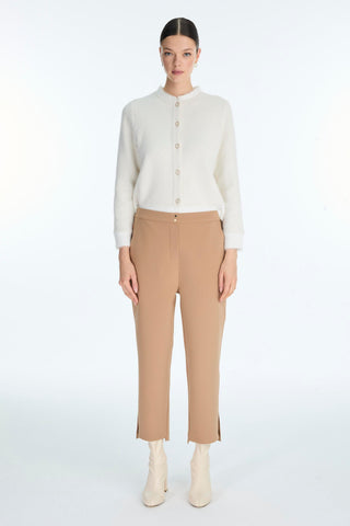 Camel Pants with Slit Detail 0240