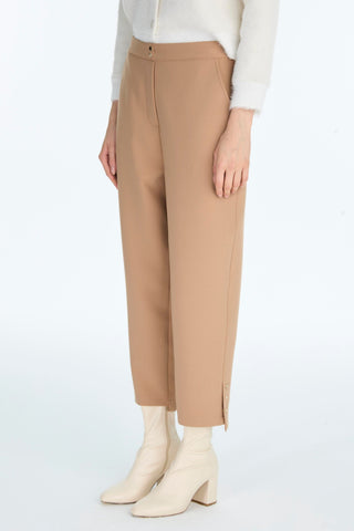 Camel Pants with Slit Detail 0240