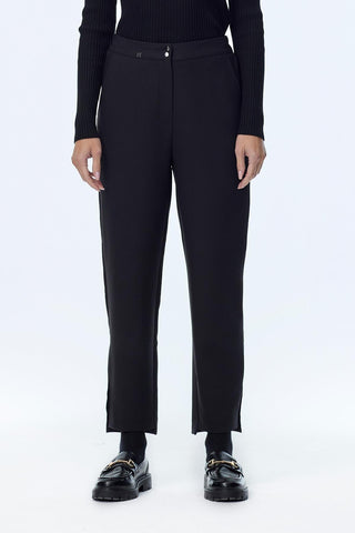 Black Trousers with Slit Detail 0240