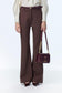 Yüksek Bel Düz Paça Kahve Pantolon 0255
